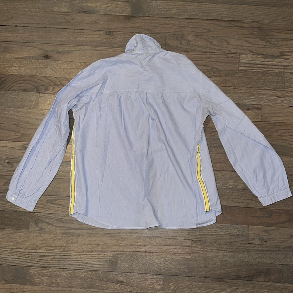 Zara Kids Blue and Yellow Striped Button Down Shirt - Picture 4 of 4